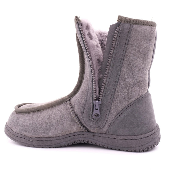 BULLER (SIDE ZIP BOOT) - GREY / M9/W10 - Footwear Black Sheep Australia black sheep eldery healthcare medical